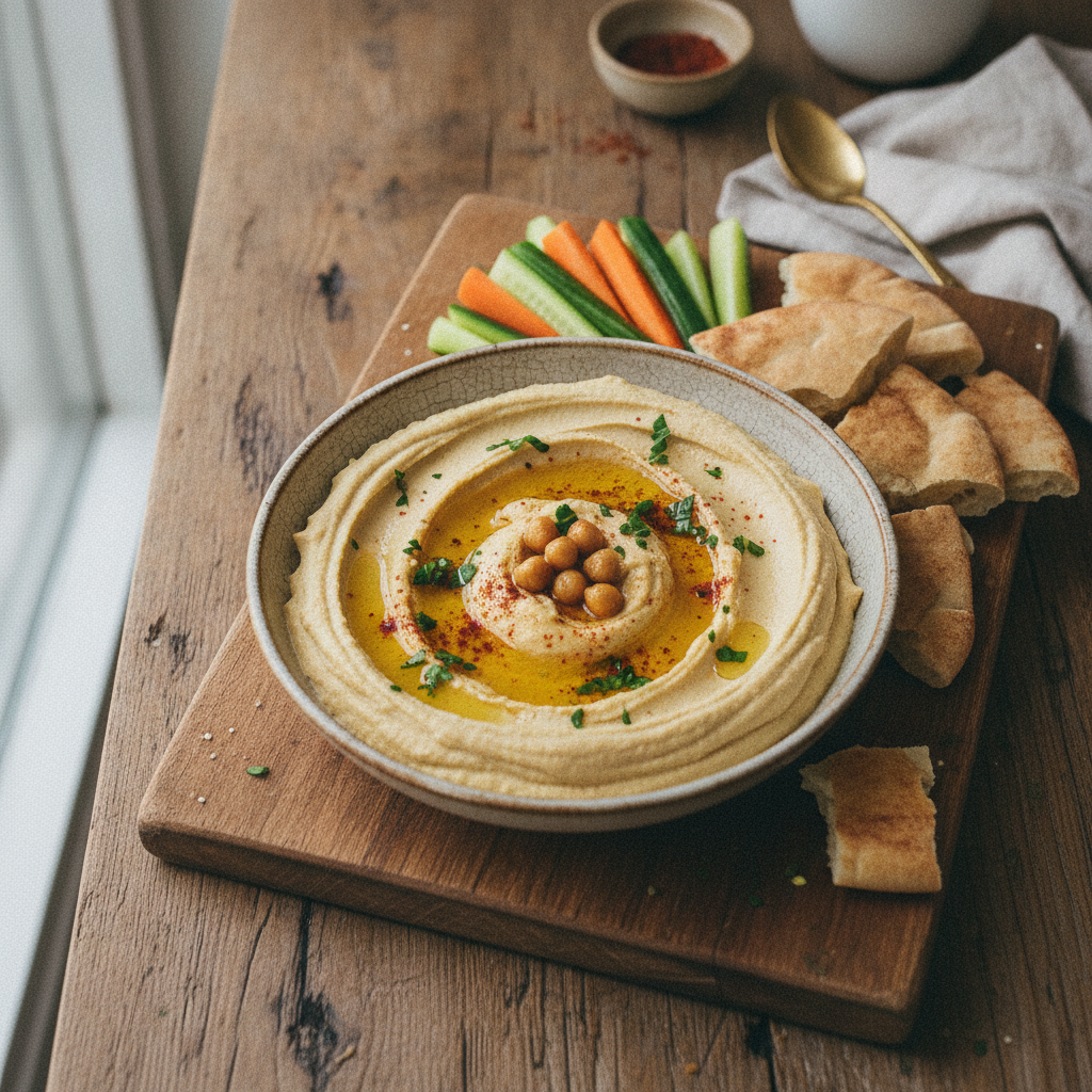 Ev Yapımı Pratik ve Kremsi Humus
