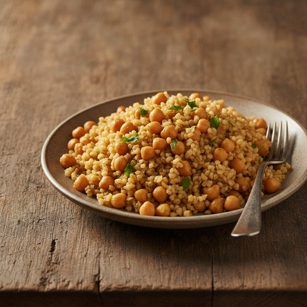 Nohutlu bulgur pilavı