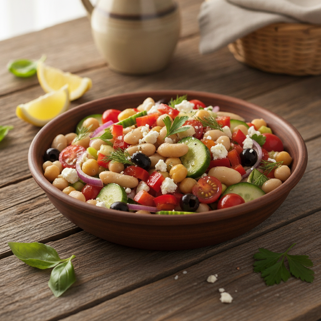 Akdeniz fasulye salatası