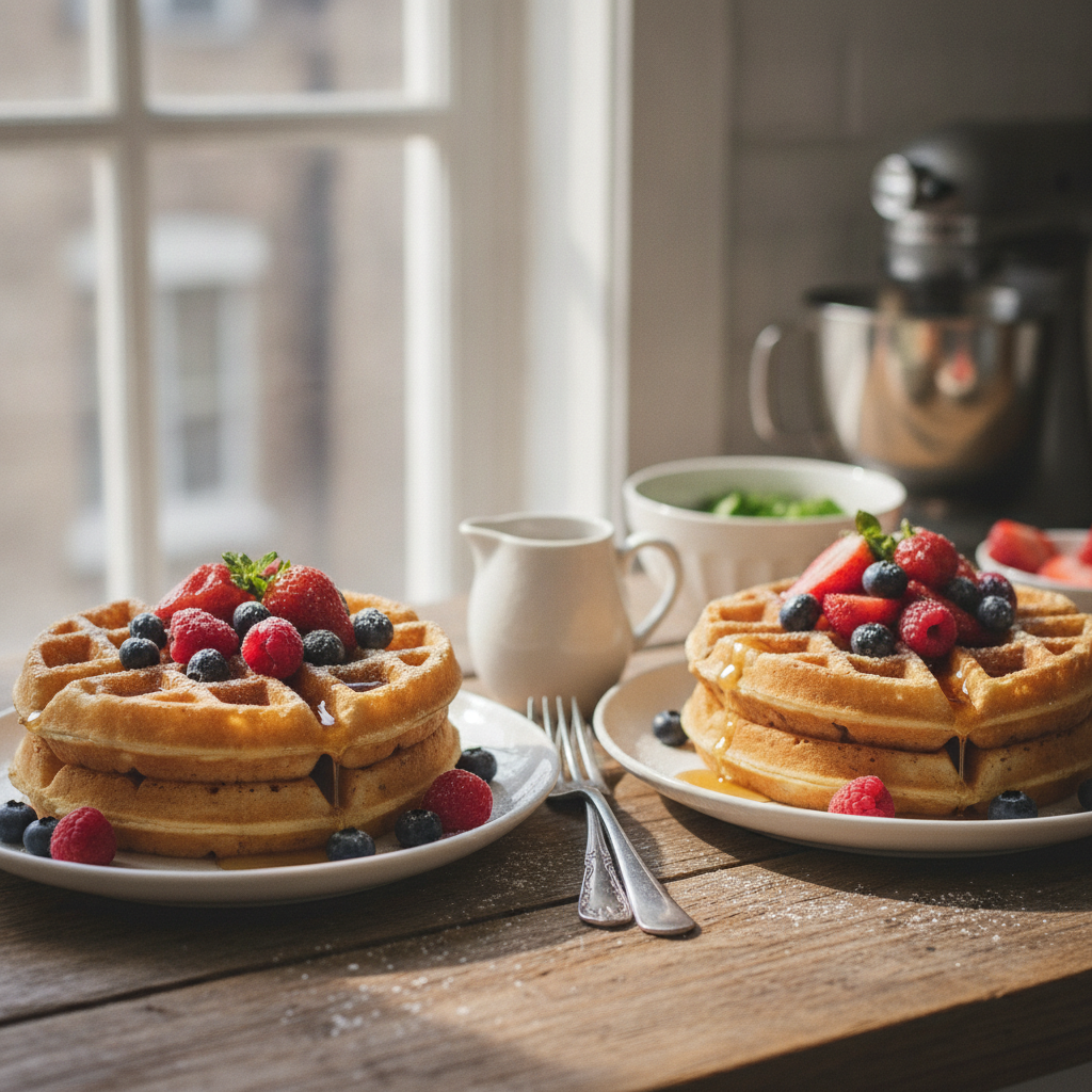Ev Yapımı Pratik Waffle (2 Kişilik)